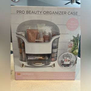 THINK SPACE Lux Beauty Organizer With Top And Bottom Storage NIB